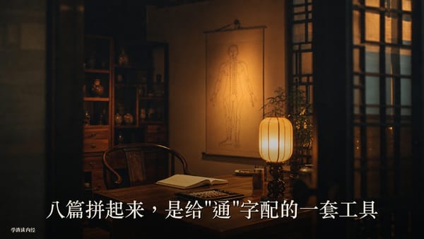 针灸阶段回头看：八篇拼起来，原来是给"通"字配的一套工具