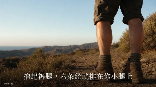 第四十三篇：撸起裤腿，六条经就排在你小腿上——到这篇，十二条线连成了一个圈